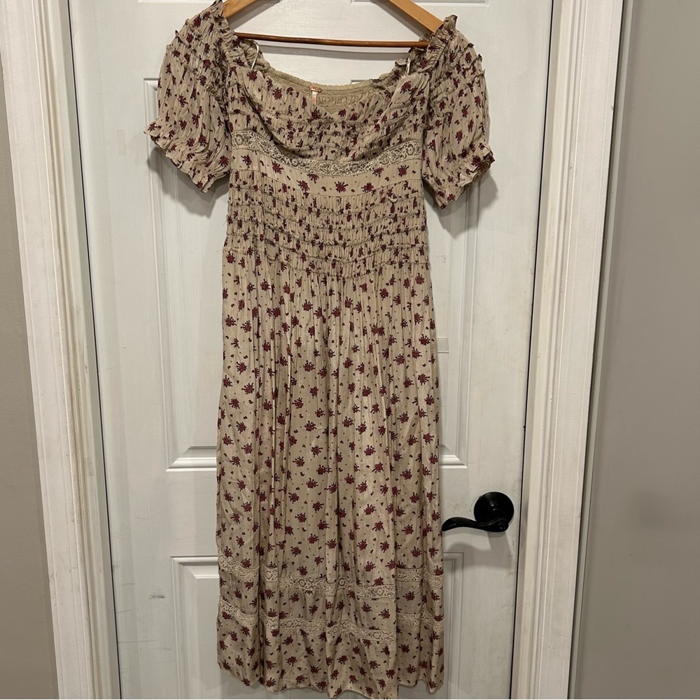 Free People Bali-Juniper Dress, Floral, bohemian, prairie, Romantic, Size 0